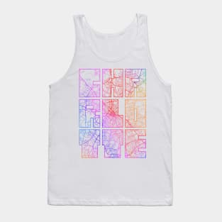 Charlotte, USA City Map Typography - Colorful Tank Top